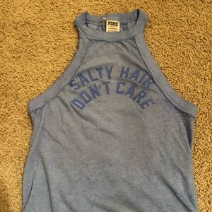 blue tank from pink (victoria secret)